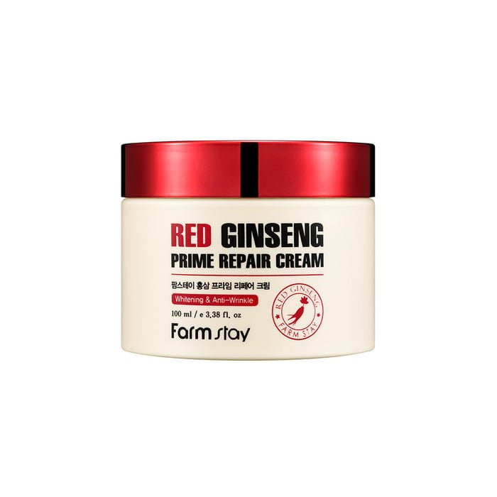 Crema Ginseng Farmstay CREMA HIDRATANTE FACIAL ANTI-EDAD FARMSTAY RED GINSENG PRIME REPAIR CREAM X 100 ML UNIDAD - Imagen 1