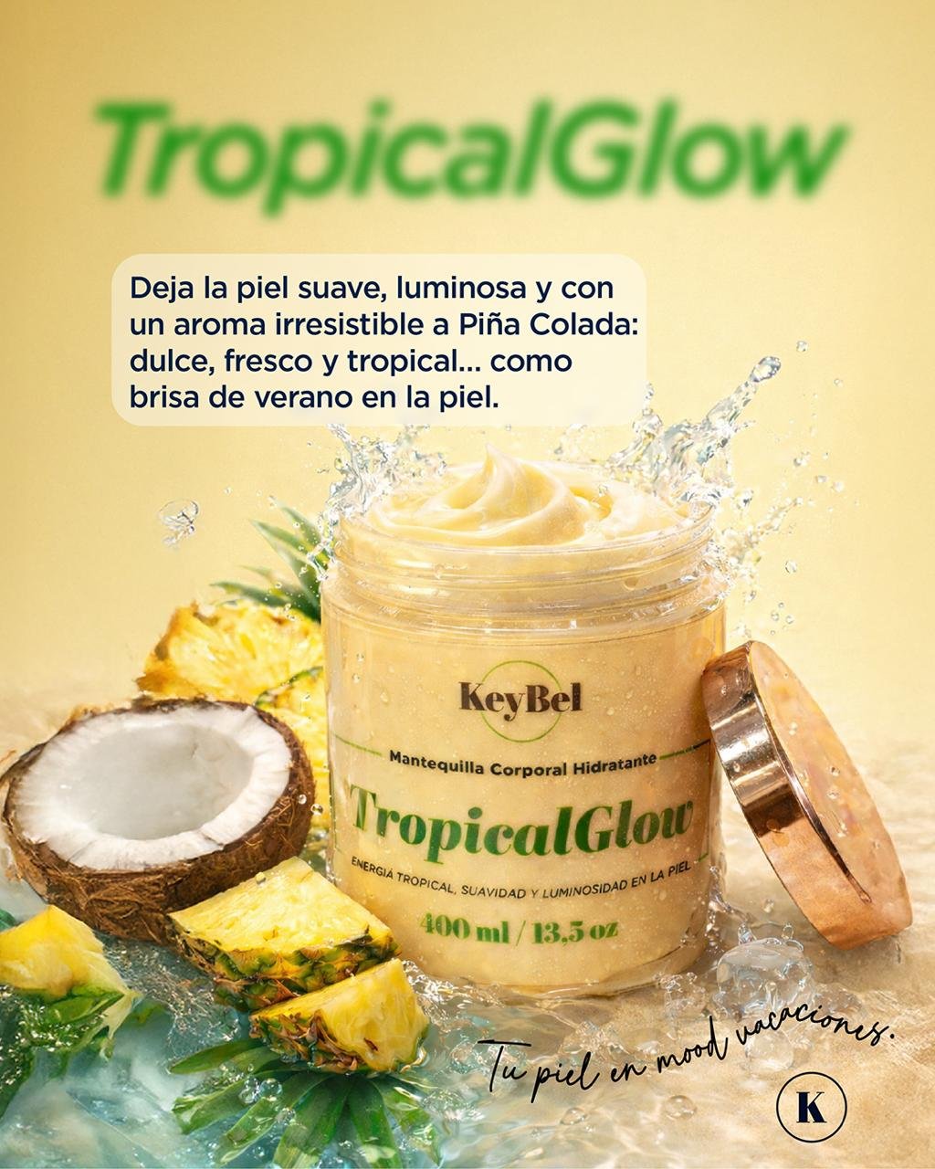 WhatsApp Image 2026-02-25 at 14.25.06 MANTEQUILLA CORPORAL HIDRATANTE KEYBEL TROPICALGLOW X 400 ML - Imagen 1