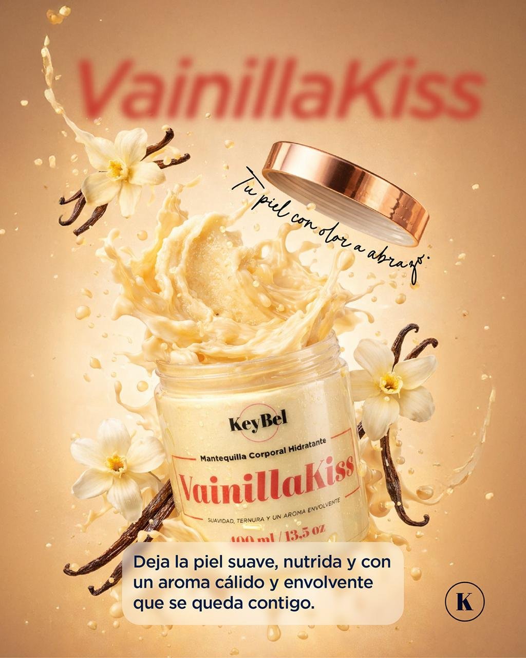 WhatsApp Image 2026-02-25 at 14.25.21 MANTEQUILLA CORPORAL HIDRATANTE KEYBEL VAINILLAKISS X 400 ML - Imagen 1