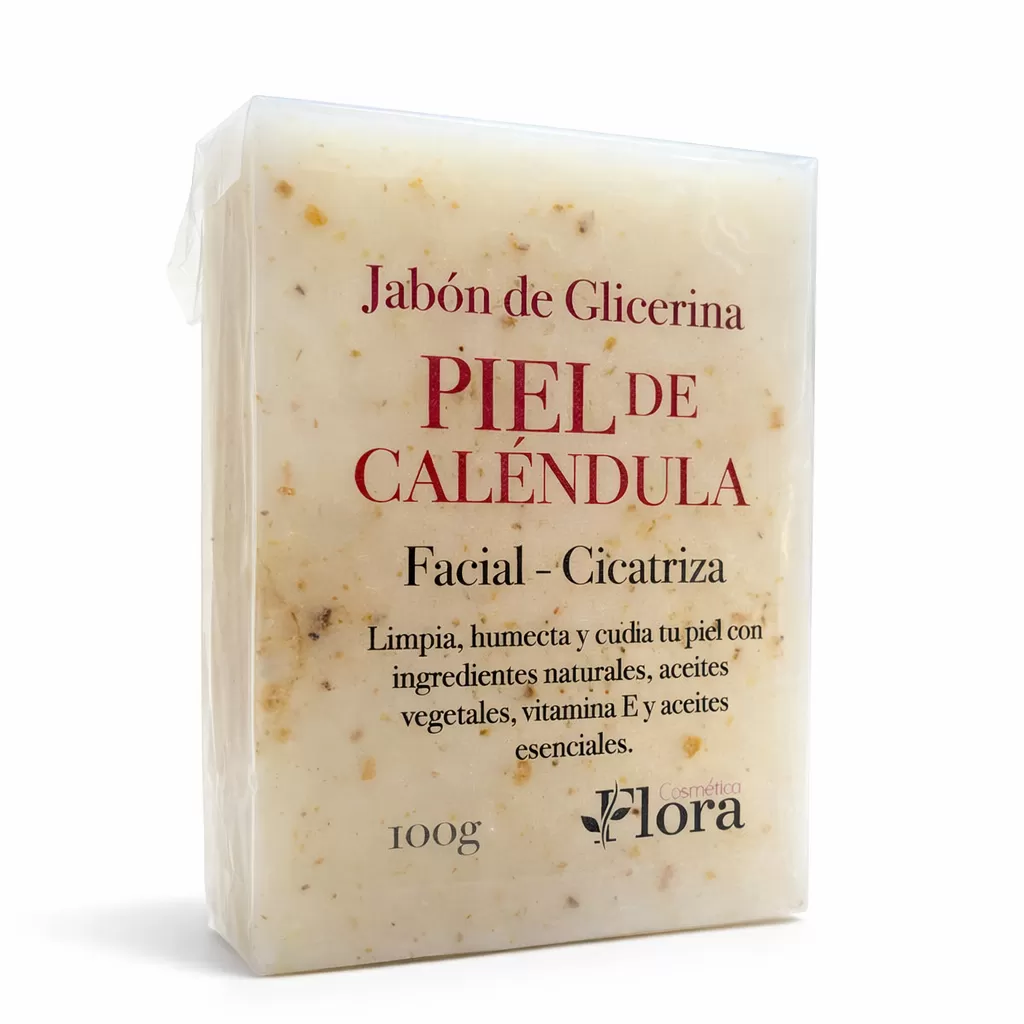 jabon-de-calendula-piel-de-calendula JABÓN FLORA PIEL DE CALENDULA X 100 GRS - Imagen 1