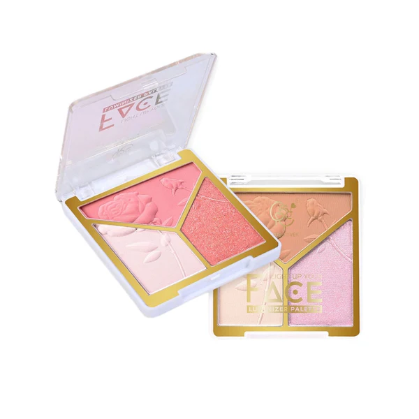 true-lover iluminador 3 colores-alta-calidad-555 ILUMINADOR HIGHLIGHTER PALETTE LIGHT UP YOUR FACE - Imagen 1